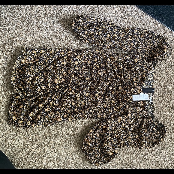 NWT Top Shop Ruched Sleeve Dress - Picture 4 of 5